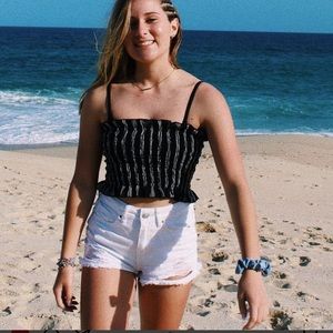 PacSun White Jean Shorts